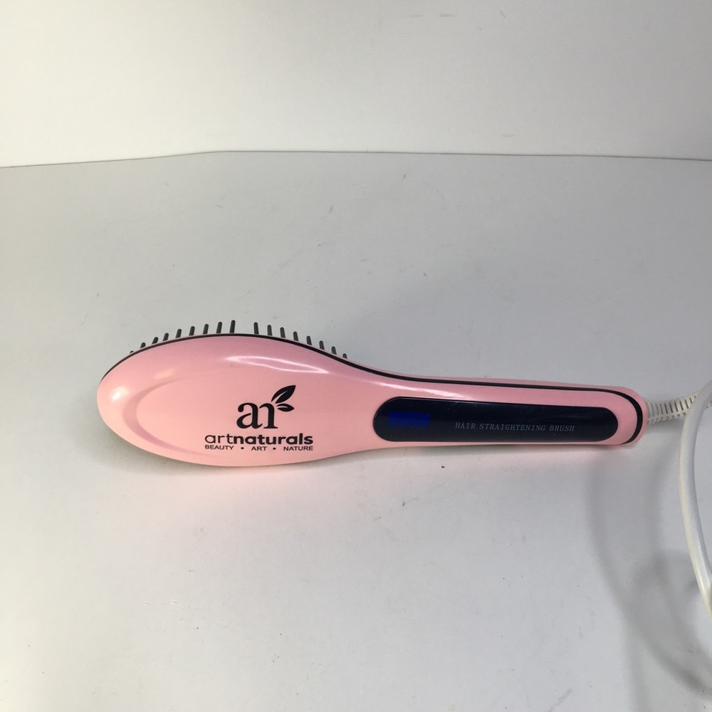 Art Naturals Ceramic Hair Straightening Brush FH-908 Anti Scald Anti Static.